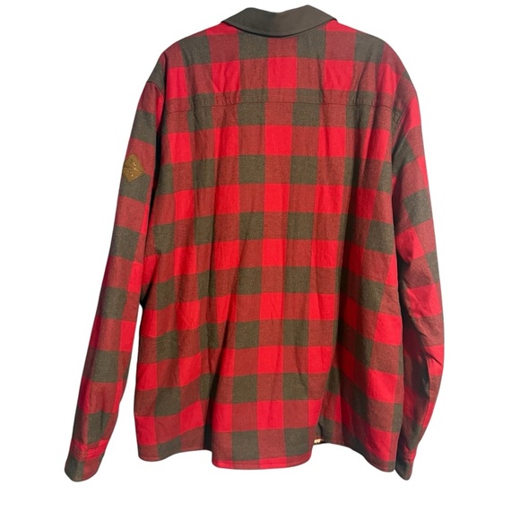 Eddie Bauer Shirt Mens 2XL Plaid Buffalo Shacket Sherpa Lined Button Up - Picture 3 of 9